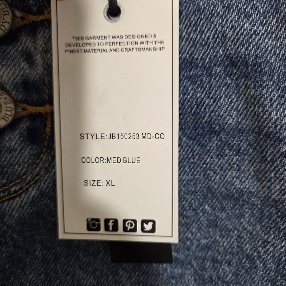 NWT Judy Blue High Rise Rigid Front Magic Jean Shorts Distressed Size XL Boho - Picture 7 of 13